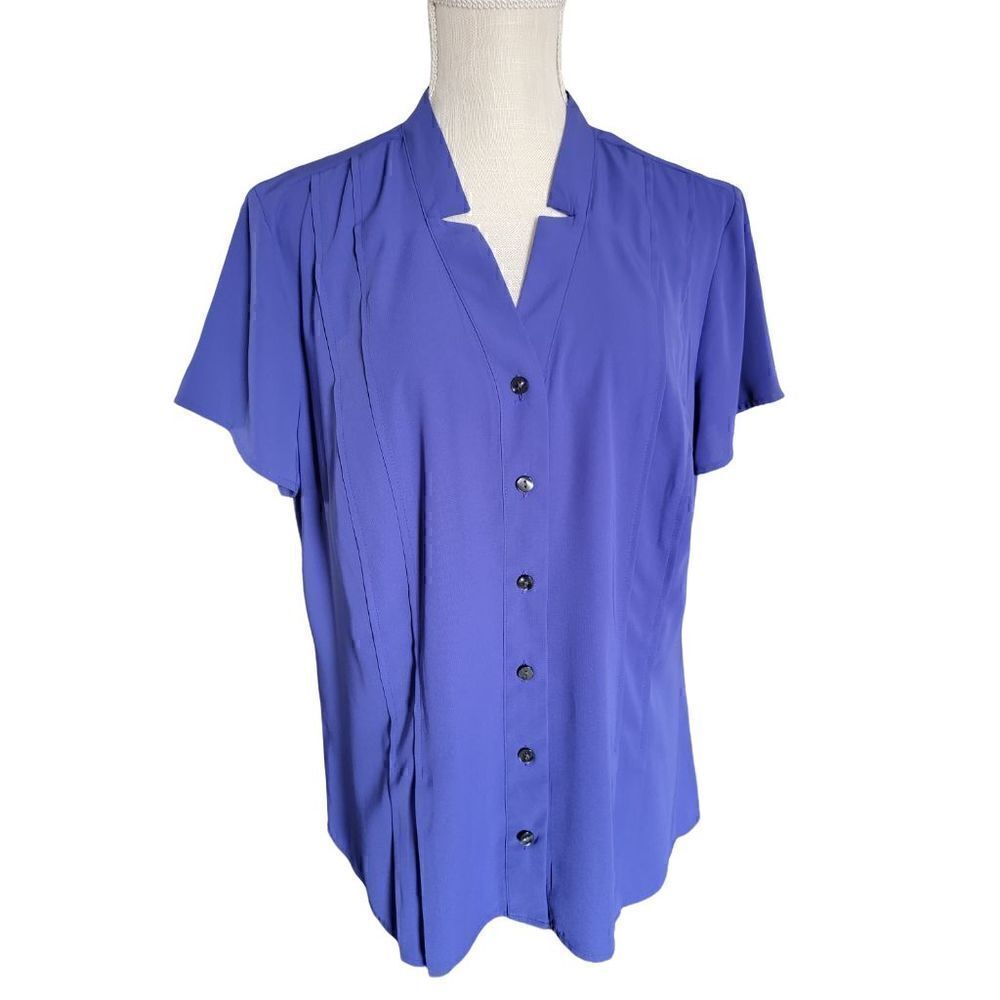 212  Collection, Purple Blouse, Size XL